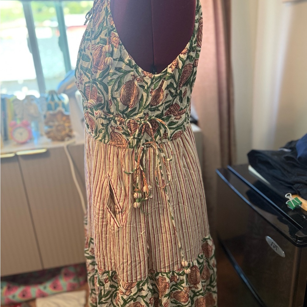 Floral Striped Maxi Dress - Picture 3 of 7